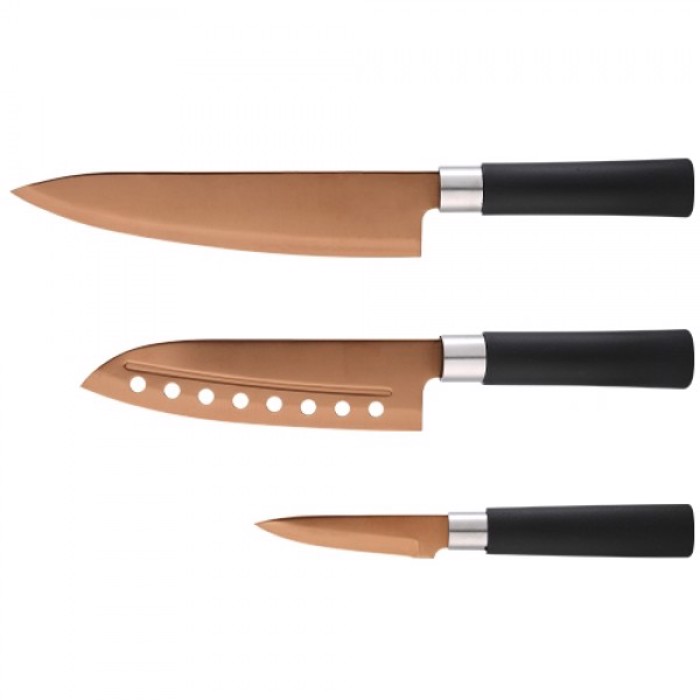 Bergner Samurai/Coper Σετ 3 Τεμ Μαχαίρια Stainless Steel BG-39271 BG0ST39271 Bergner Samurai/Coper Set 3 Tem Maxairia Stainless Steel BG-39271 BG0ST39271