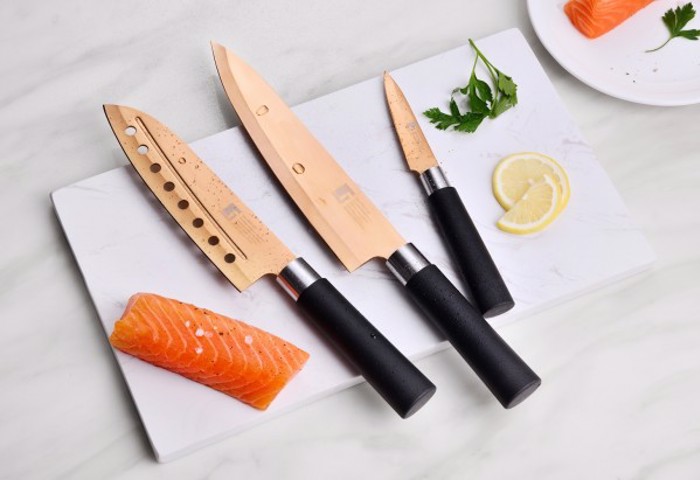 Bergner Samurai/Coper Σετ 3 Τεμ Μαχαίρια Stainless Steel BG-39271 BG0ST39271 Bergner Samurai/Coper Set 3 Tem Maxairia Stainless Steel BG-39271 BG0ST39271