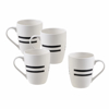 BENETTON Set 4 Temaxia Koupa Porselanis 360ml BLACK+WHITE BE-0258 BGBE000258
