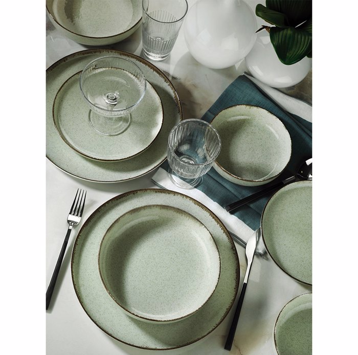 Kanellopoulos Piato Froutou Porselanis F19cm 'MOOD' P03 Green KXOD31019