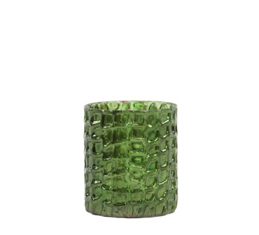 l'arte Κηροπήγιο Γυάλινο 'Somalia' Πράσινο Φ8x9cm