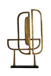 l'arte Epitrapezio Diakosmitiko 'Apron' Metalliko Xruso/Mavro 26x8x44cm