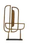 l'arte Epitrapezio Diakosmitiko 'Apron' Metalliko Xruso/Mavro 26x8x44cm