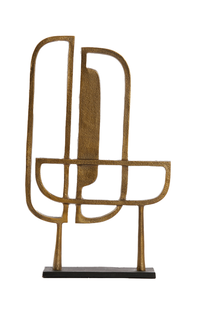 l'arte Epitrapezio Diakosmitiko 'Apron' Metalliko Xruso/Mavro 26x8x44cm