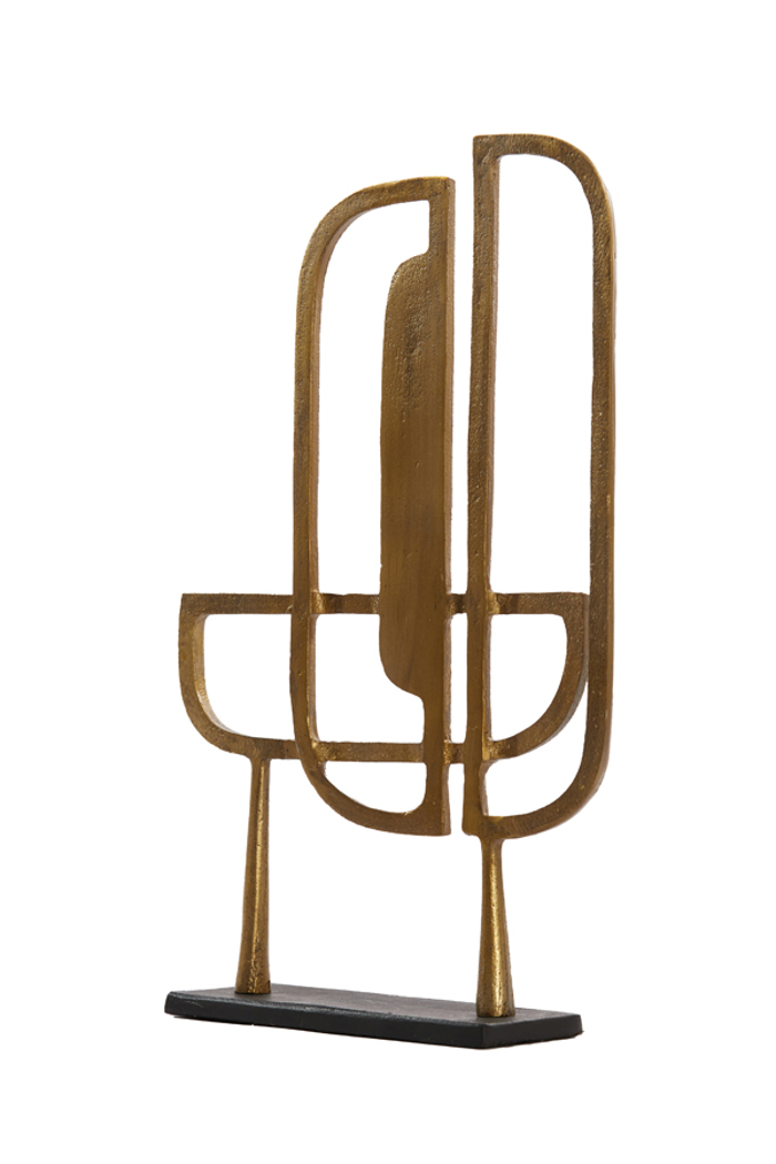 l'arte Epitrapezio Diakosmitiko 'Apron' Metalliko Xruso/Mavro 26x8x44cm