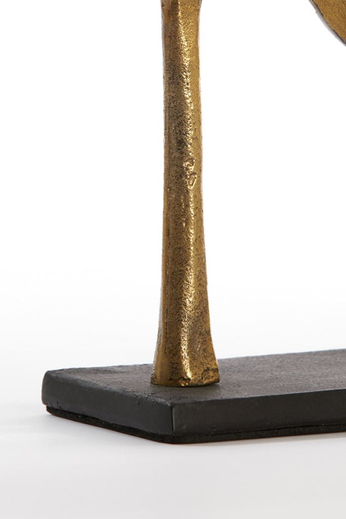 l'arte Epitrapezio Diakosmitiko 'Apron' Metalliko Xruso/Mavro 26x8x44cm