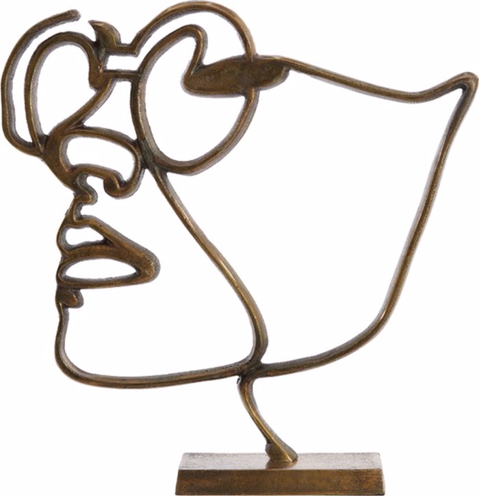 l'arte Epitrapezio Diakosmitiko 'Brace' Metalliko Antike Bronze 43x8x45cm