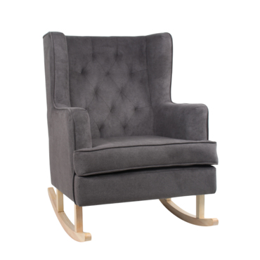 Liberta - Maison GRANDMA Πολυθρόνα Γκρι Κουνιστή 72x97x100cm 01-2395