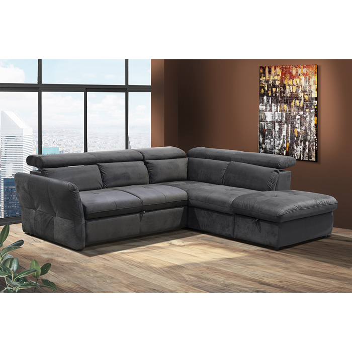 Liberta - Maison MONSERAT Καναπές-Κρεβάτι Ανθρακί με Δεξιά Γωνία 254x224x90cm 01-2602 Liberta - Maison MONSERAT Kanapes-Krebati Anthraki me Dexia Gnia 254x224x90cm 01-2602