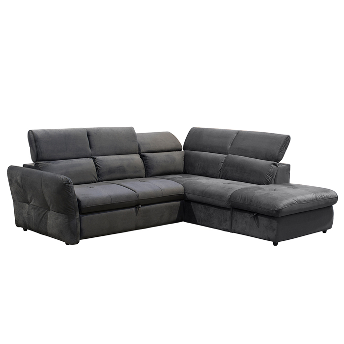 Liberta - Maison MONSERAT Καναπές-Κρεβάτι Ανθρακί με Δεξιά Γωνία 254x224x90cm 01-2602 Liberta - Maison MONSERAT Kanapes-Krebati Anthraki me Dexia Gnia 254x224x90cm 01-2602