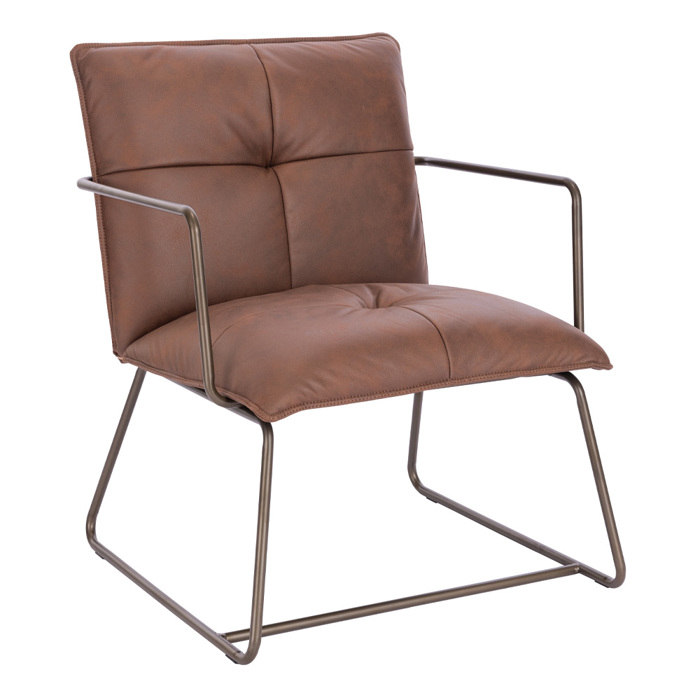 Liberta - Maison STANDBY Poluthrona Episkepti Kafe/Gunmetal 65x67x81cm 01-3390
