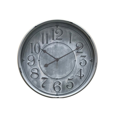 Liberta - Maison PERE Ρολόι Τοίχου Μεταλλικό Γκρι με Γυαλί Φ48x6.5cm 015182