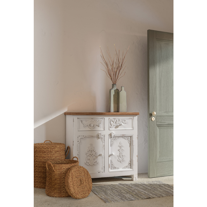 Liberta - Maison SEAGRASS Set ton 2 Kalathi me Kapaki Seagrass Fusiko F44x45cm 015347