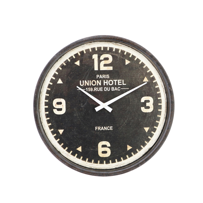 Liberta - Maison UNION Roloi Toixou Metalliko Mavro/Lefko me Gyali F39x5.2cm 016740