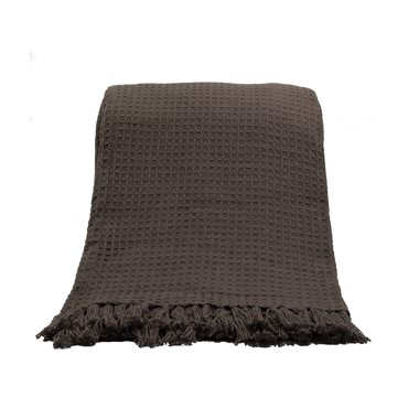 Liberta-Maison Pique Ριχτάρι Διακοσμητικό 180x240cm Βαμβάκι Mocha Polyester 017699