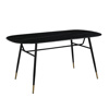 Liberta - Maison NERO Trapezi Mavro me Opsi Marmarou 160x90x76.5cm 02-0330