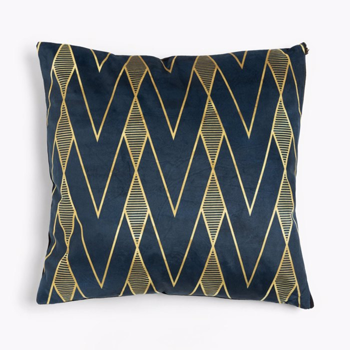 Liberta - Maison MINTONI Diakosmitiko Maxilari Beloudino Mavro/Xruso 45x45cm 020450