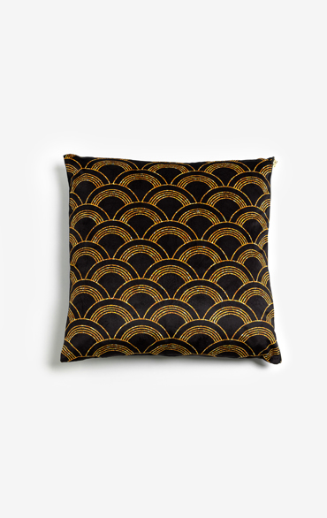 Liberta - Maison SUNRISE 1 Διακοσμητικό Μαξιλάρι Βελούδινο Μαύρο/Χρυσό 45x45cm 020460