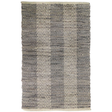 Liberta-Maison Fishbone Χαλακι 60x90cm Δέρμα Γκρι Μπεζ 020501