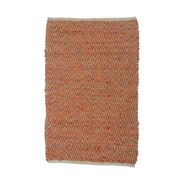 Liberta-Maison ROMBO Χαλακι 60x90cm Δέρμα Πορτοκαλί Μπεζ 020519