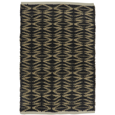 Liberta-Maison Africa Χαλακι 60x90cm Γιούτα Μαύρο Μπεζ Βαμβάκι 020529