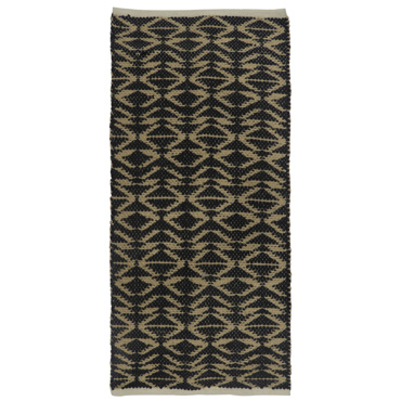 Liberta-Maison Africa Χαλί Διαδρόμου 70x150cm Γιούτα Μαύρο Μπεζ Βαμβάκι 020530