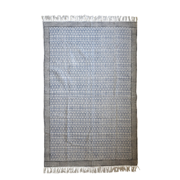 Liberta - Maison HAMMA 1 Χαλί Βαμβακερό Μπεζ/Μαύρο/Μπλε 190x120cm 021678