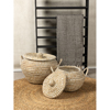 Liberta-Maison Areli Kalathi Me Kapaki Set 2tmx 45x45x30cm Kansgrass Fusiko PVC 022025