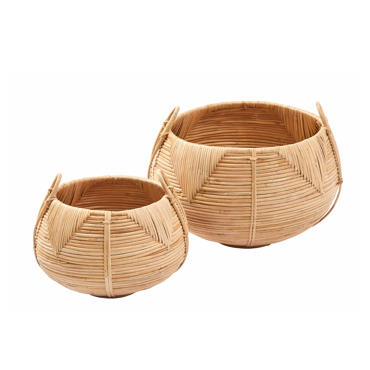Liberta - Maison SIFIR Σετ των 2 Καλάθι Rattan Φυσικό Φ45x28cm 022028