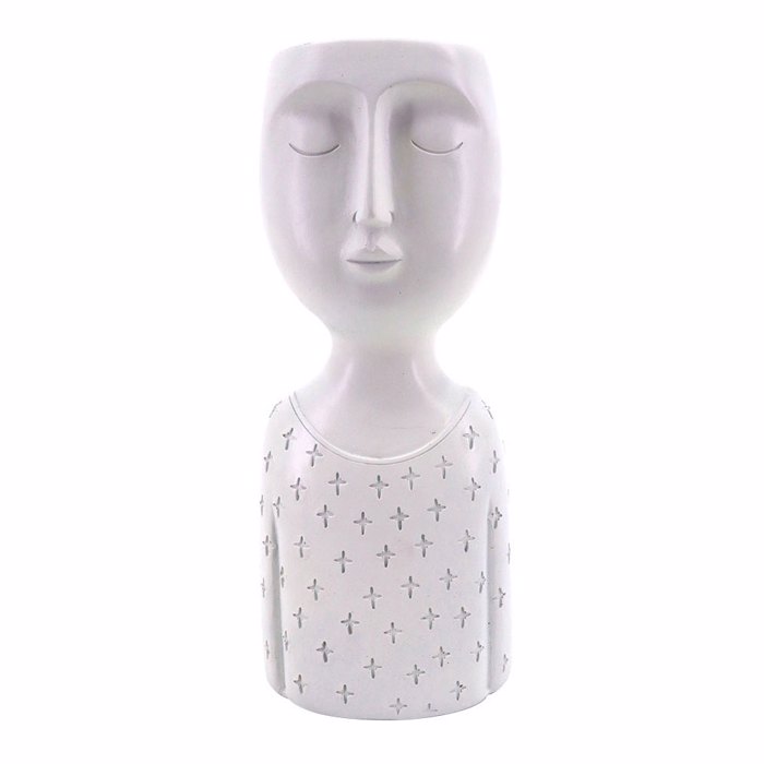 Liberta - Maison IPAMO WHITE Kaspo Resin Lefko 10.8x8.7x25.6cm 022751