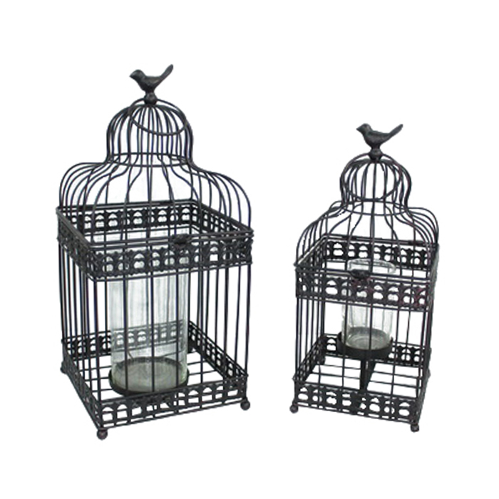 Liberta - Maison DAISY DECO Set ton 2 Kloubi Metalliko Mavro 20x20x46cm/16x16x39cm 024128