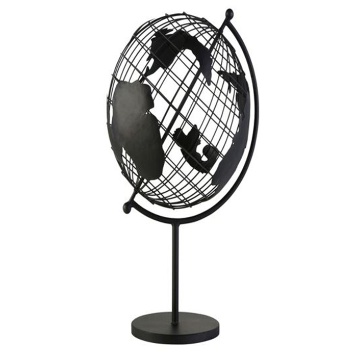 Liberta - Maison GLANCE Diakosmitiko udrogios Metalliko Mavro 18x18x30cm 024380