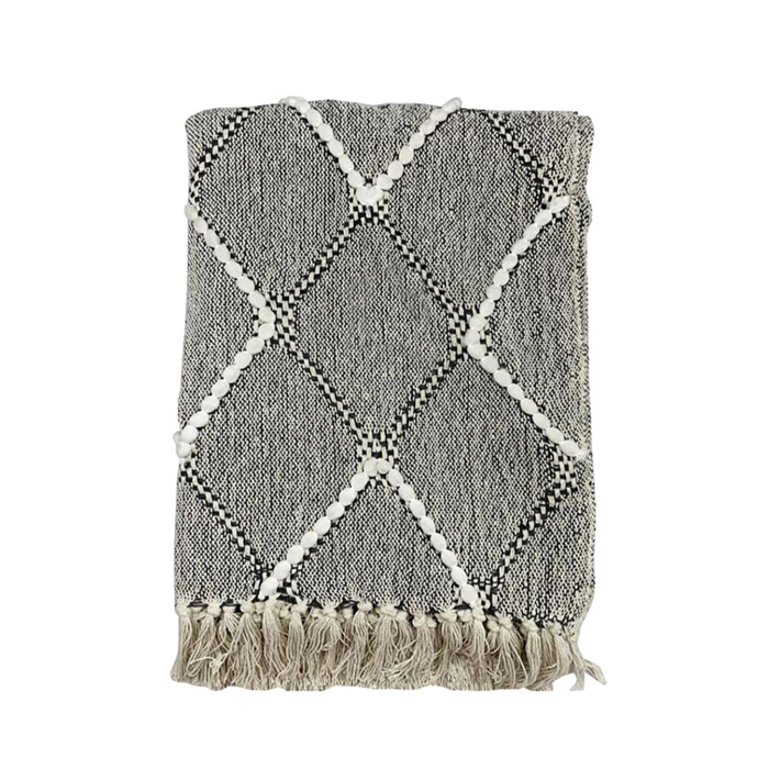 Liberta - Maison DEHO Rixtari Diakosmitiko 180x240cm Bambaki Lefko Mavro Polyester 026028