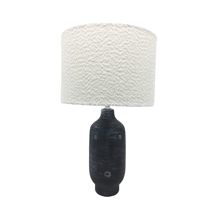 Liberta-Maison Homme Fotistiko Epitrapezio 28x28x48cm Keramiko Mavro Lefko ufasma Lefko 026395