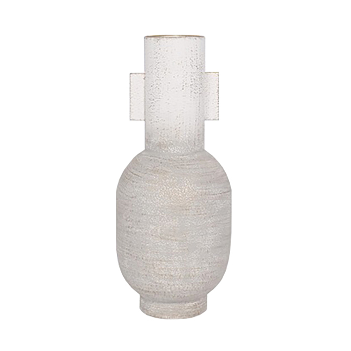 Liberta - Maison CILINDRO Bazo Metalliko Lefko/Xruso 16x16x40cm 027254