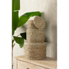 Liberta-Maison Nile Box Kalathi Me Kapaki Set 3tmx 35x35x25cm Kansgrass Fusiko Lefko PVC 027402