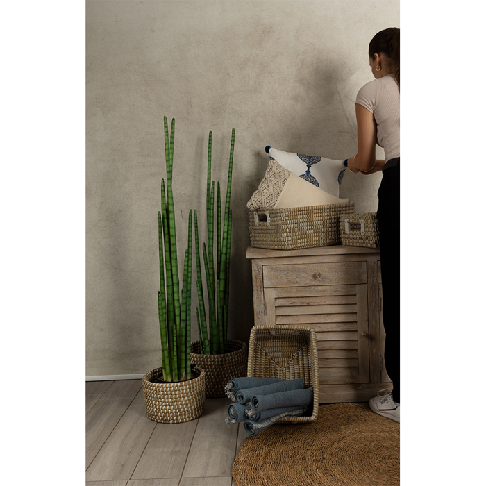 Liberta-Maison Nile Kalathi Set 3Tmx 45x35x30cm Kansgrass Fusiko Lefko PVC 027406
