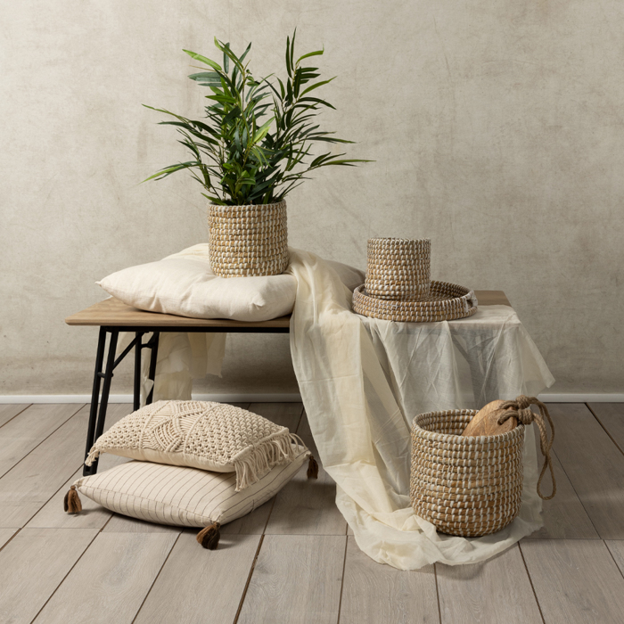 Liberta-Maison Nile Kaspo Set 3tmx 25x25x25cm Kansgrass Fusiko Lefko PVC 027421