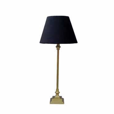 Liberta-Maison Remy Φωτιστικό Επιτραπέζιο 14x25x57cm Αλουμίνιο Χρυσό Αντικέ Βελούδο Μαύρο 028231