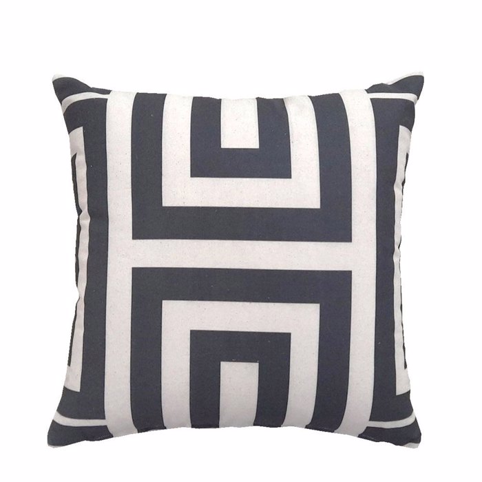 Liberta - Maison KEYA Diakosmitiko Maxilari 45x45cm Bambaki Mavro/Lefko Polyester 029119