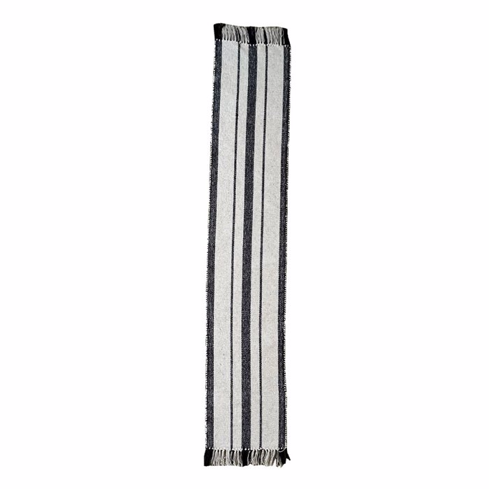 Liberta-Maison ZOYA B Trapezomantilo/runner 180x35cm Bambaki Lefko Mavro Polyester 029126