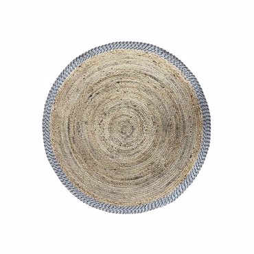 Liberta - Maison INES Χαλάκι Στρογγυλό 120x120cm Βαμβάκι Φυσικό Γκρι Γιούτα 029142