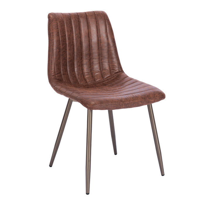 Liberta - Maison STRIPES Καρέκλα Καφέ/Gunmetal 48x56x80cm 03-1117 Liberta - Maison STRIPES Karekla Kafe/Gunmetal 48x56x80cm 03-1117