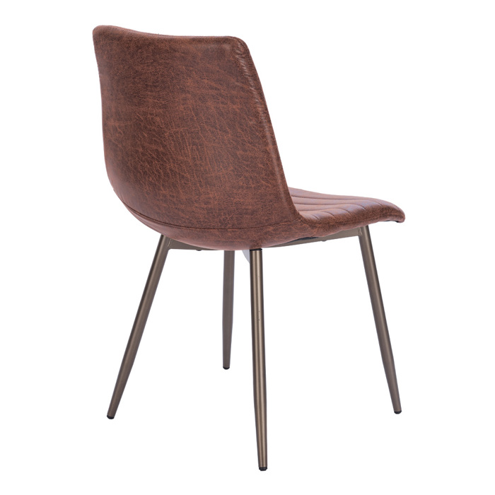 Liberta - Maison STRIPES Καρέκλα Καφέ/Gunmetal 48x56x80cm 03-1117 Liberta - Maison STRIPES Karekla Kafe/Gunmetal 48x56x80cm 03-1117