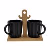 Liberta-Maison Cactus Koupa Espresso 20x12x17cm Porselani Mavro Fusiko Bamboo 030022