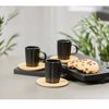 Liberta-Maison Cactus Koupa Espresso Set 6tmx 32x28x7cm Porselani Mavro Fusiko Bamboo 030023