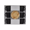 Liberta-Maison Cactus Koupa Espresso Set 6tmx 32x28x7cm Porselani Mavro Fusiko Bamboo 030023