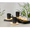 Liberta-Maison Cactus Koupa Espresso Set 6TMX 27x22x6cm Porselani Mavro Fusiko Bamboo 030024