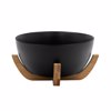 Liberta-Maison Curve Bol Serbirismatos 23x23x13cm Porselani Mavro Fusiko Bamboo 030030