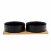 Liberta-Maison Fleurs Bol 30x15x5.5cm Porselani Mavro Fusiko Bamboo 030038